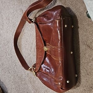 Large leather handbag